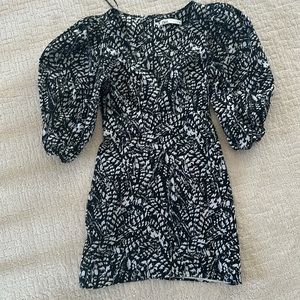 Zara Puff Sleeve mini Dress NWOT